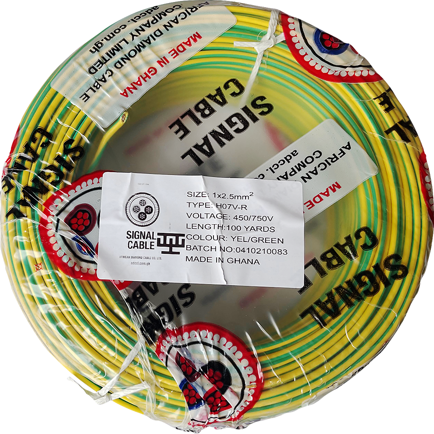 SIGNAL CABLE 2.5mm Yellow/Green Conduit Cables