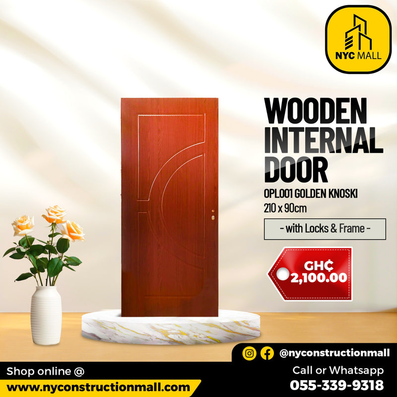 OPL001 WOODEN INTERNAL DOOR - GOLDEN KNOSKI