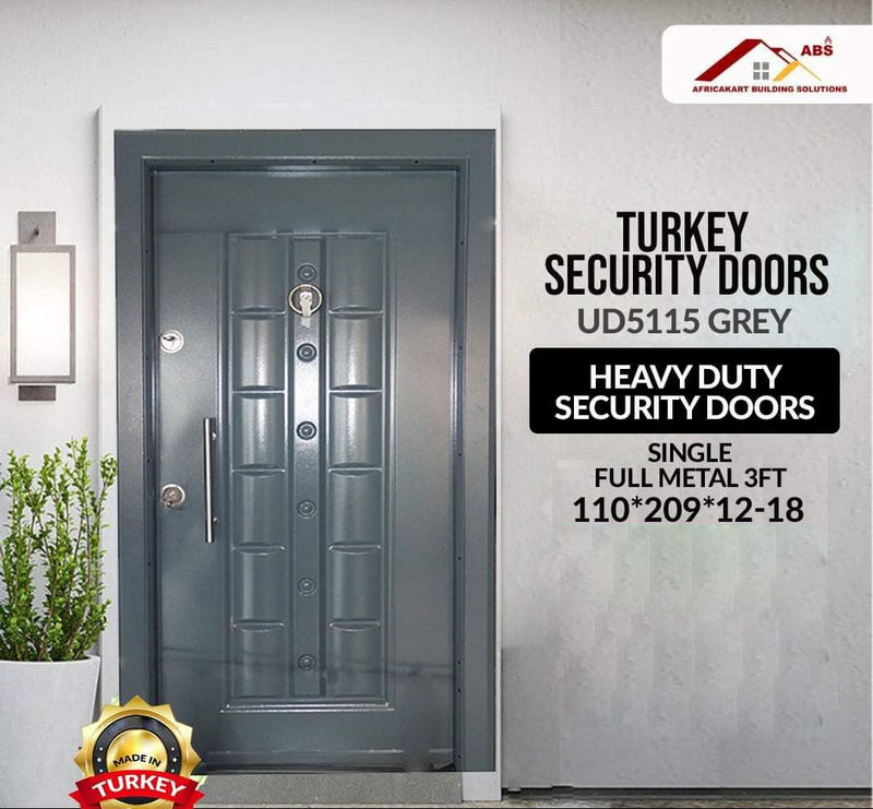 Grey Heavy Duty  Security Door UD5115 3ft