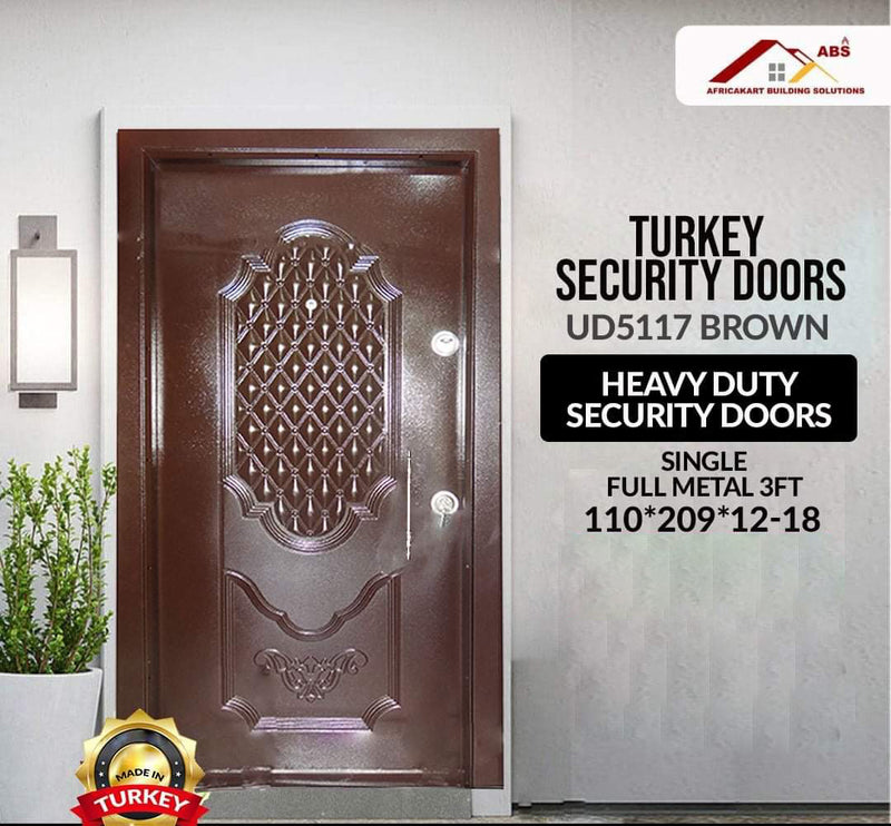 Brown Heavy Duty  Security Door UD5117 3ft