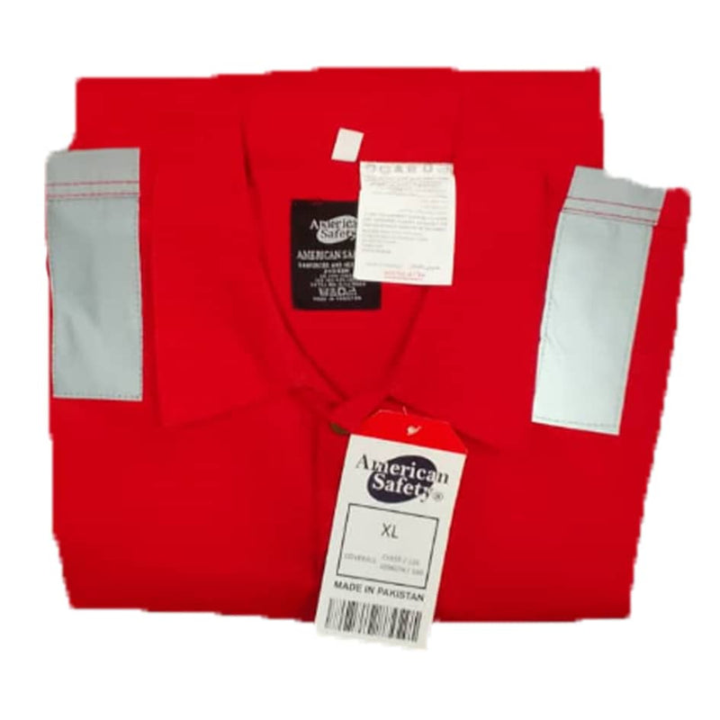 100% COTTON COVER ALLS STRAIGHT (RED)