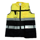 VAULTEX HIGH NECK REFLECTIVE VEST (LEMON GREEN AND BLACK)
